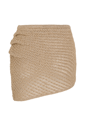 Waverley Metallic Knit Mini Skirt - Gold