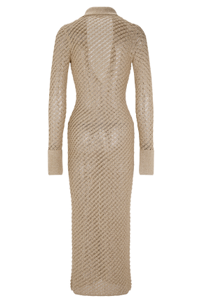 Waverley Metallic Knit Swim Cover Up - Gold