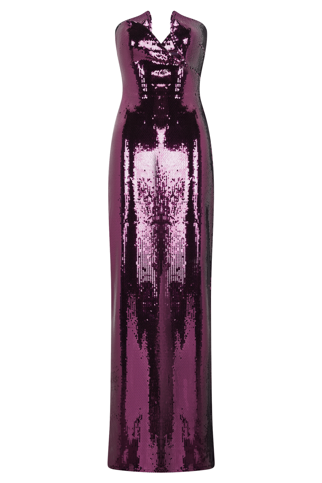 Winston Strapless Sequin Maxi Dress - Plum