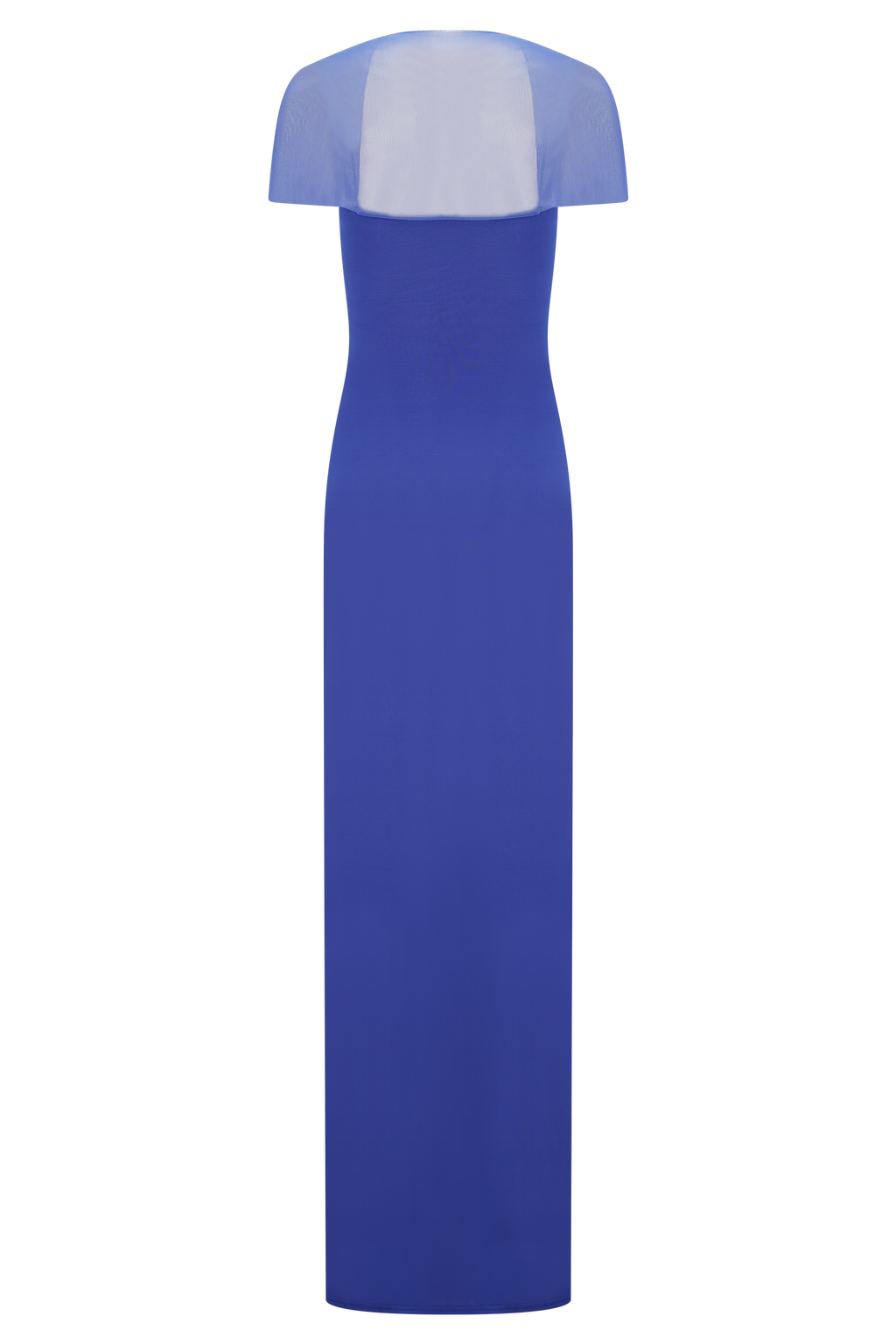 Wyatt Slinky And Mesh Maxi Dress - Cobalt Blue