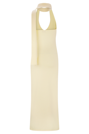 Wynn Floral Knit Midi Dress - Lemon