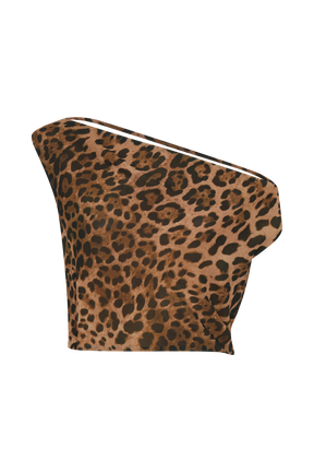 Yvonne Chiffon Off Shoulder Top - Leopard Print