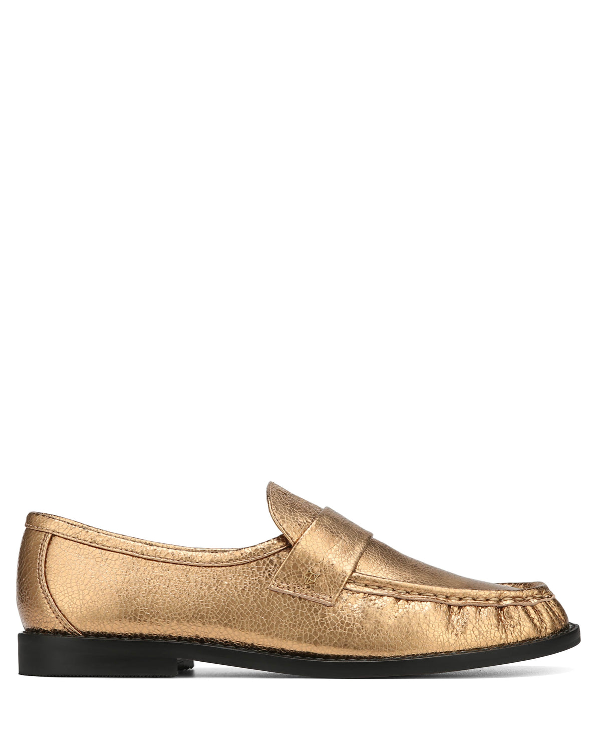 Goldie Gold Foil Leather