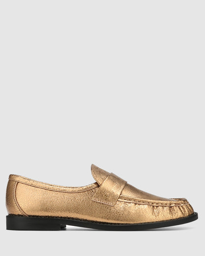 Goldie Gold Foil Leather