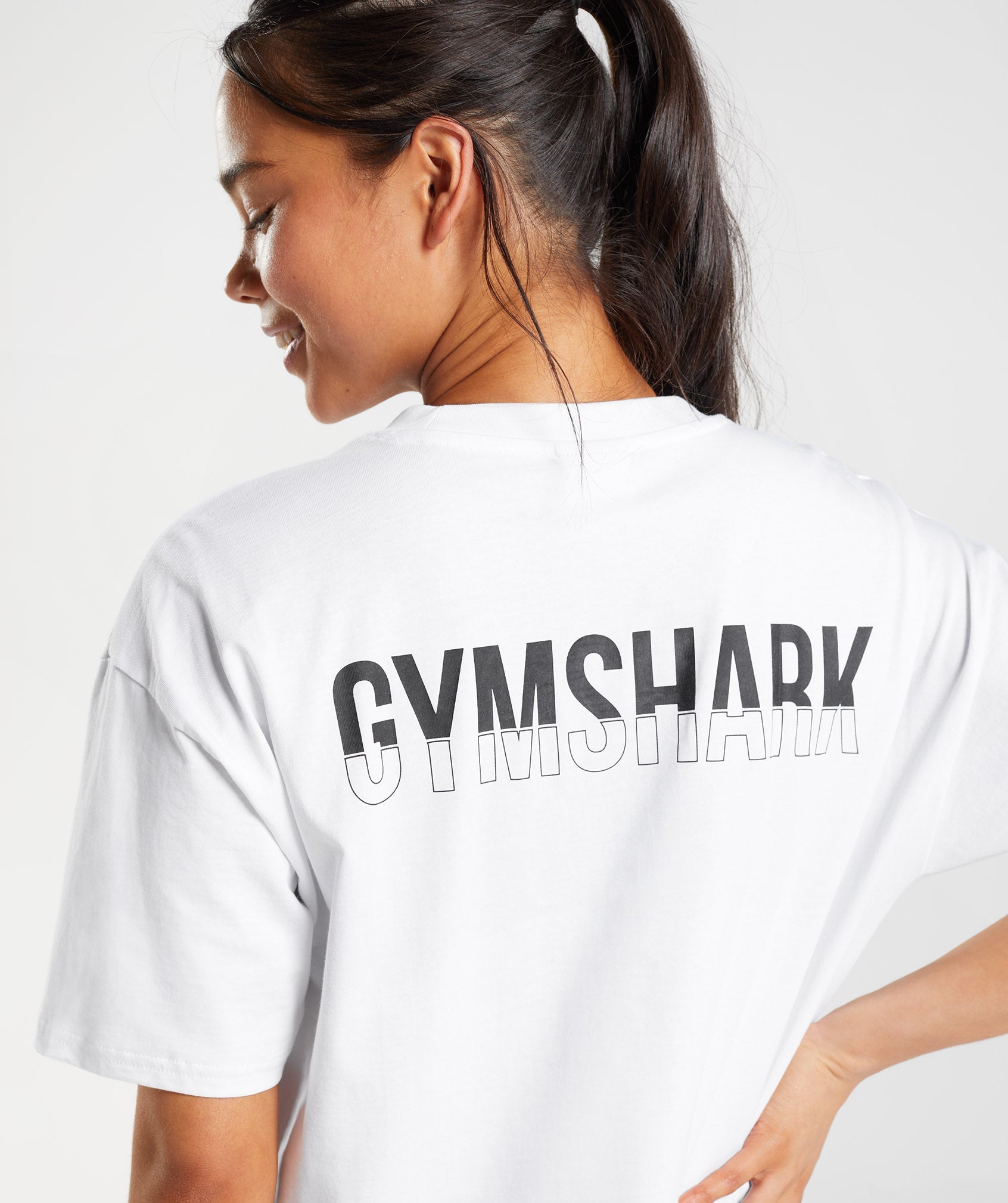 Gymshark Fraction Oversized T-Shirt - White