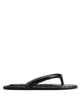 Grenada Black Leather/Silver Studs