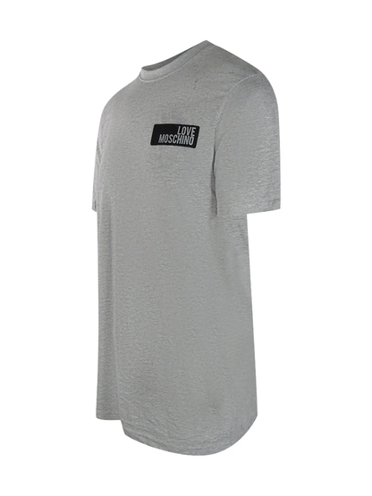 Love Moschino Block Logo Grey T-Shirt