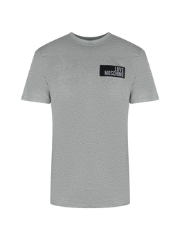 Love Moschino Block Logo Grey T-Shirt