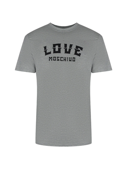 Love Moschino Bold Logo Grey T-Shirt