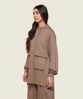 Gymshark GS x Leana Deeb Oversized Hoodie - Soul Brown