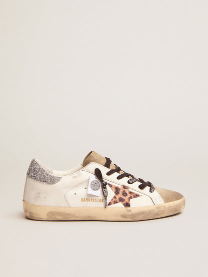 Women's Super-Star LTD with leopard print and Swarovski crystal star