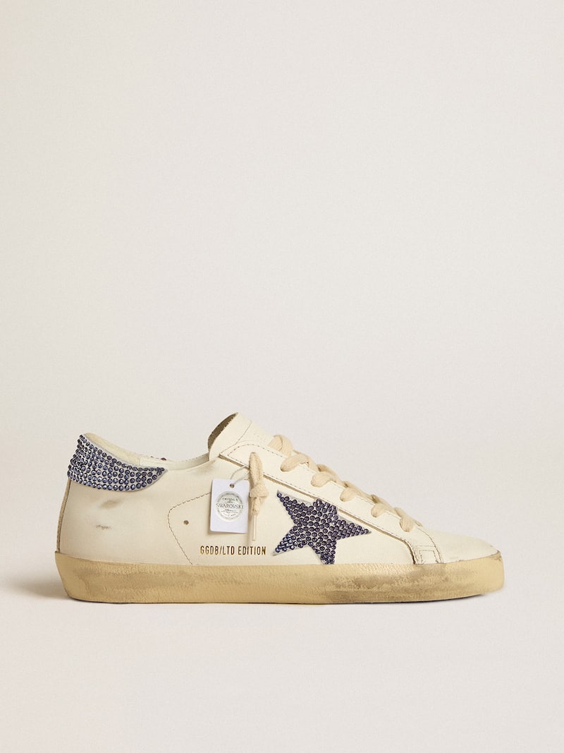 Women’s Super-Star LTD with suede star and heel tab with Swarovski crystals