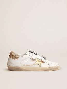 Women's Old School with gold star in laminated leather