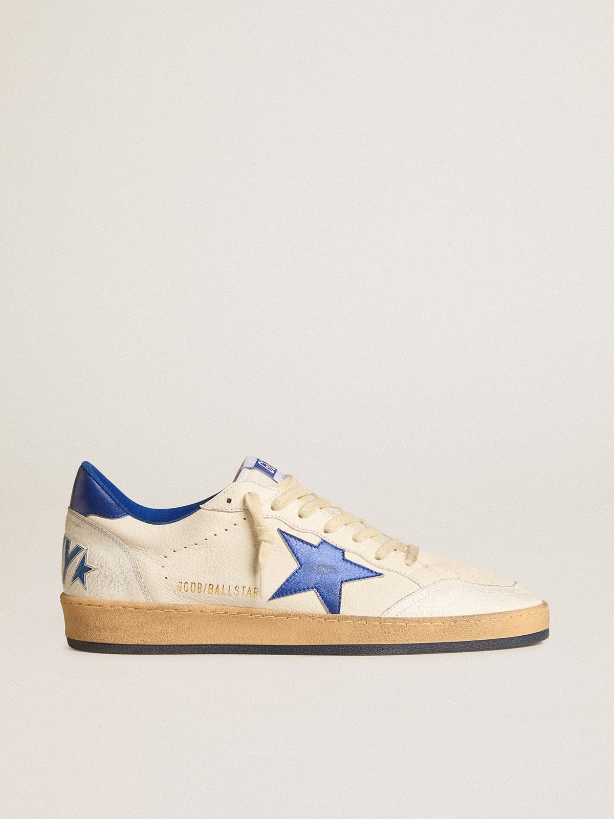 Women’s Ball Star Wishes in white nappa leather with bright blue star and heel tab