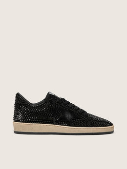 Ball Star in suede with black Swarovski crystals and black suede star