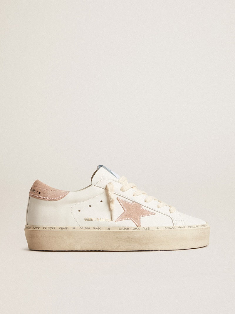 Women's Hi Star LTD with old rose suede star and heel tab with pearls