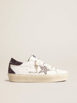 Women’s Hi Star with silver glitter star and ruby red glitter heel tab