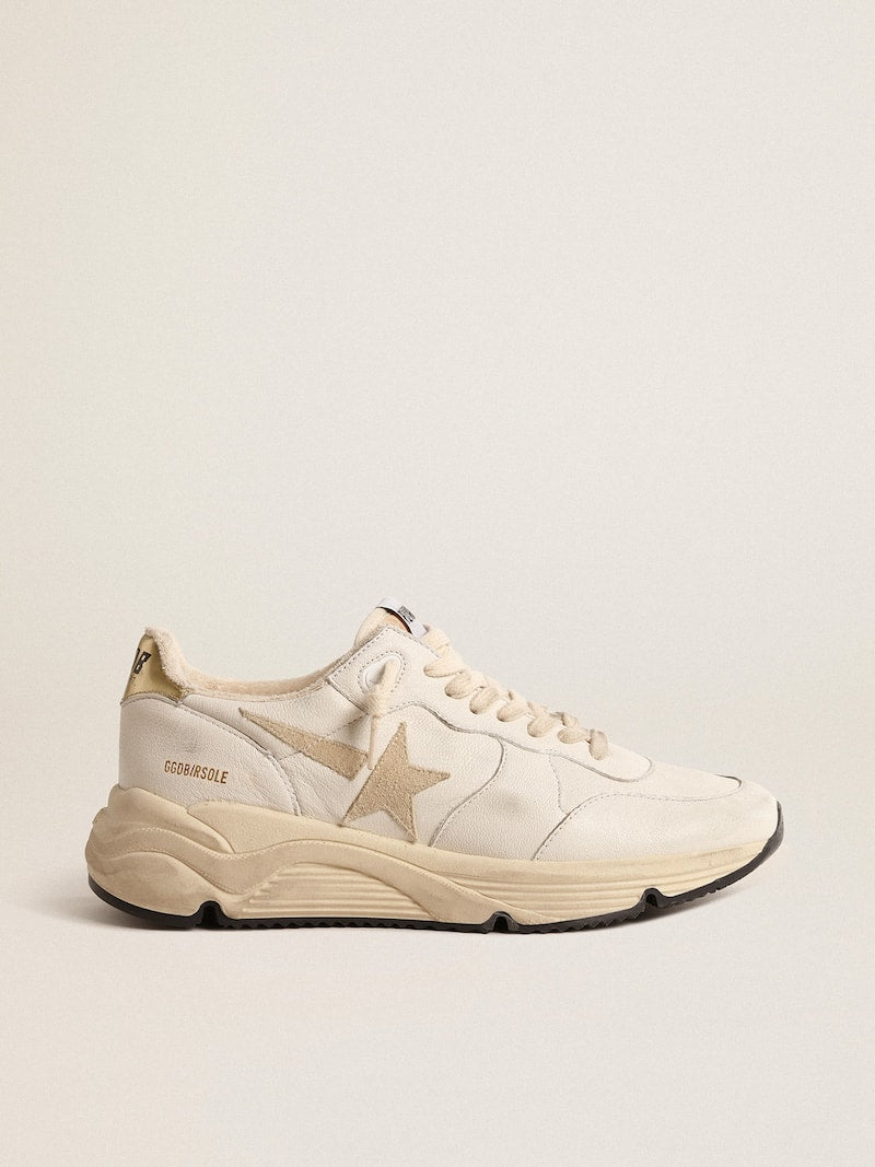 Women's Running Sole LTD in nappa with suede star and gold heel tab