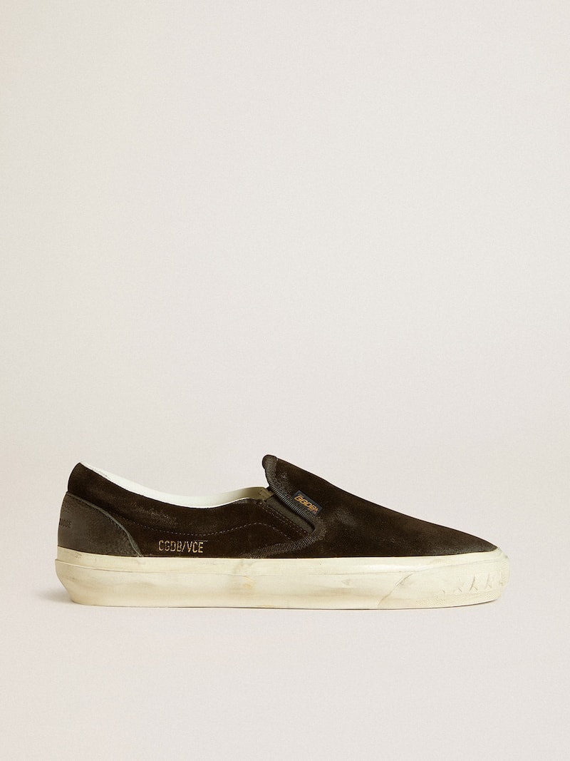 Women's VCE Penstar in black suede with black leather heel tab