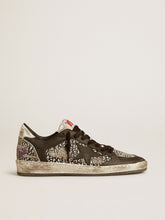 Women's Ball Star in elephant-print leather with black leather star