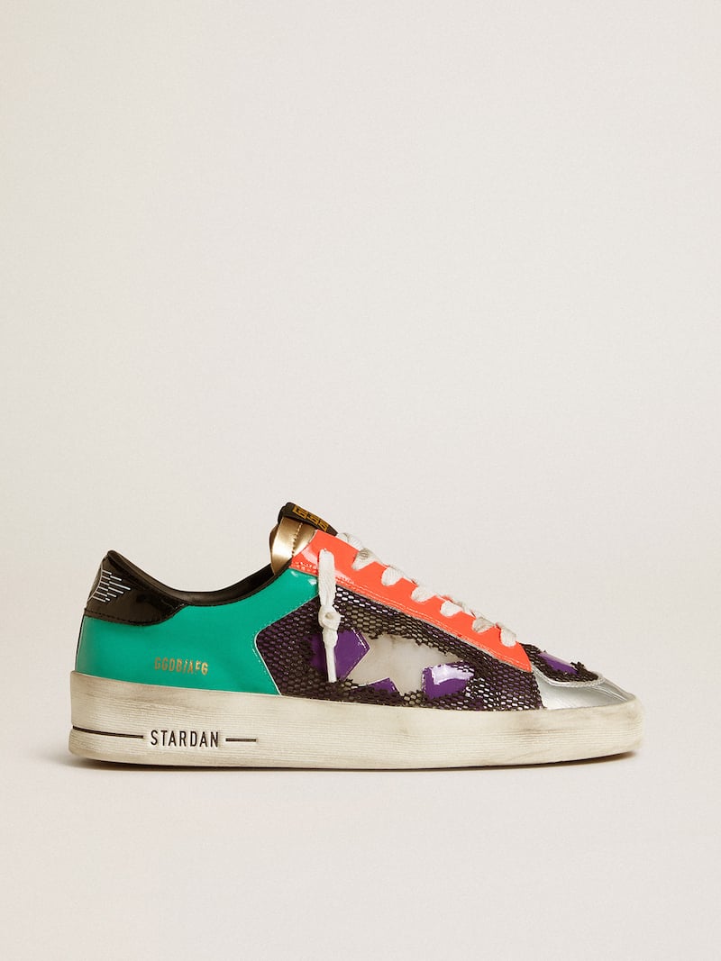 Women's Stardan LAB in patent leather and mesh with rubber star