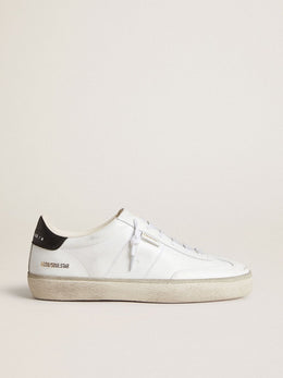 Women's Soul Star in white leather with black leather heel tab