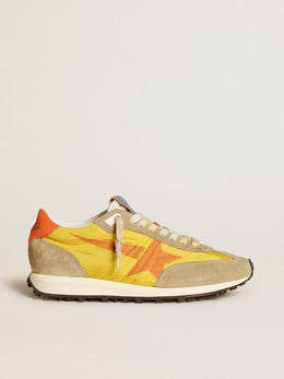 Women’s Marathon with yellow nylon upper and orange star