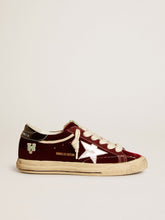 Women’s Super-Star LTD in velvet with metallic leather star and heel tab