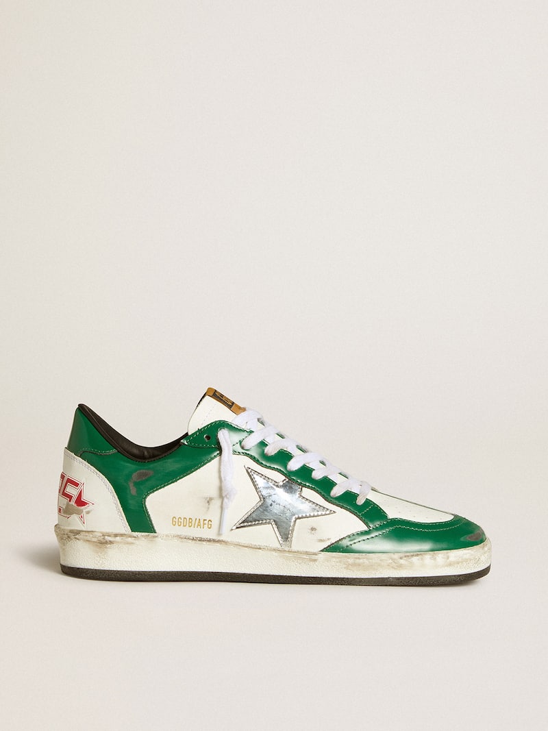 Women's Ball Star LAB in green and white leather with silver star