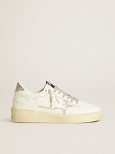 Women's Ball Star with silver leather star and silver glitter heel tab