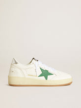 Women's Ball Star with green leather star and metallic leather heel tab