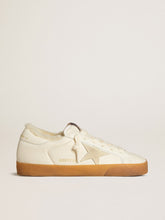 Super-Star in white nappa with suede star and shearling lining