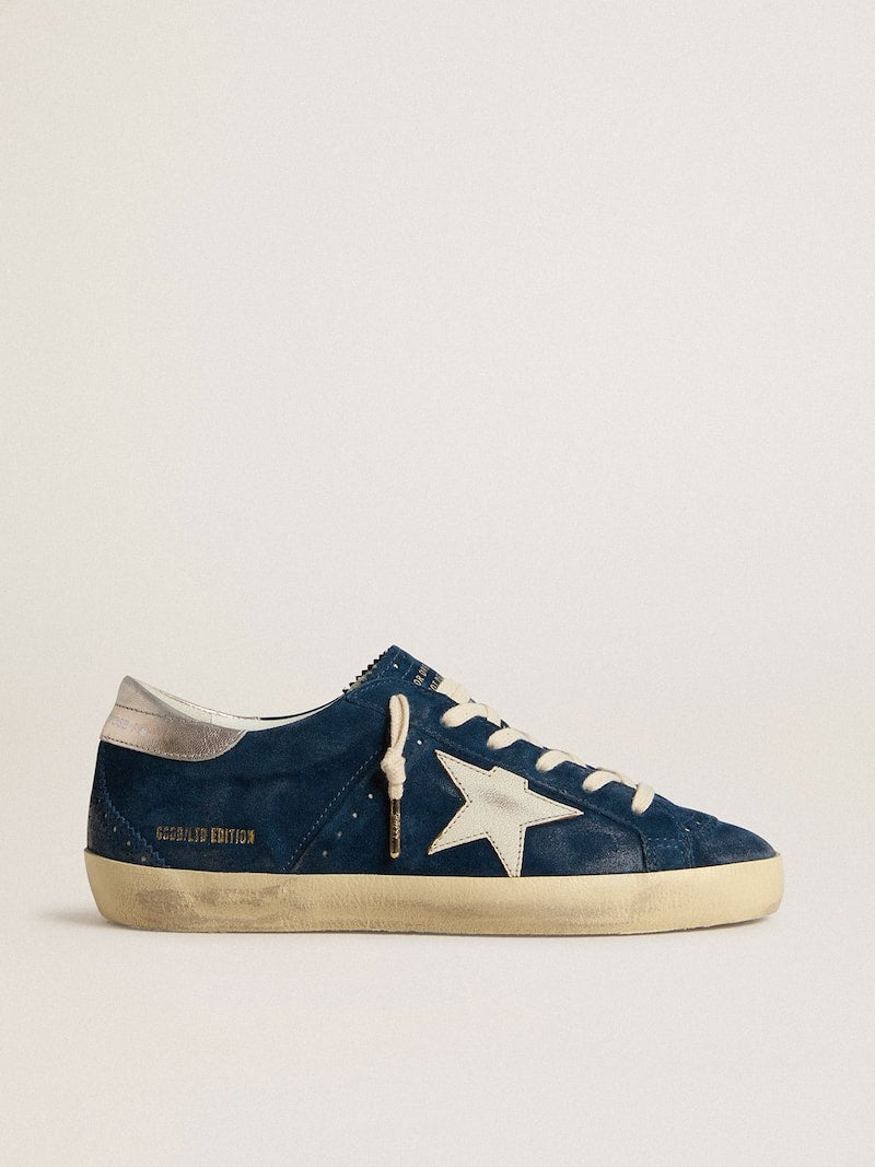 Women's Super-Star LTD in blue suede with white star
