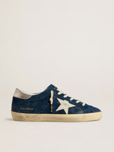 Women's Super-Star LTD in blue suede with white star
