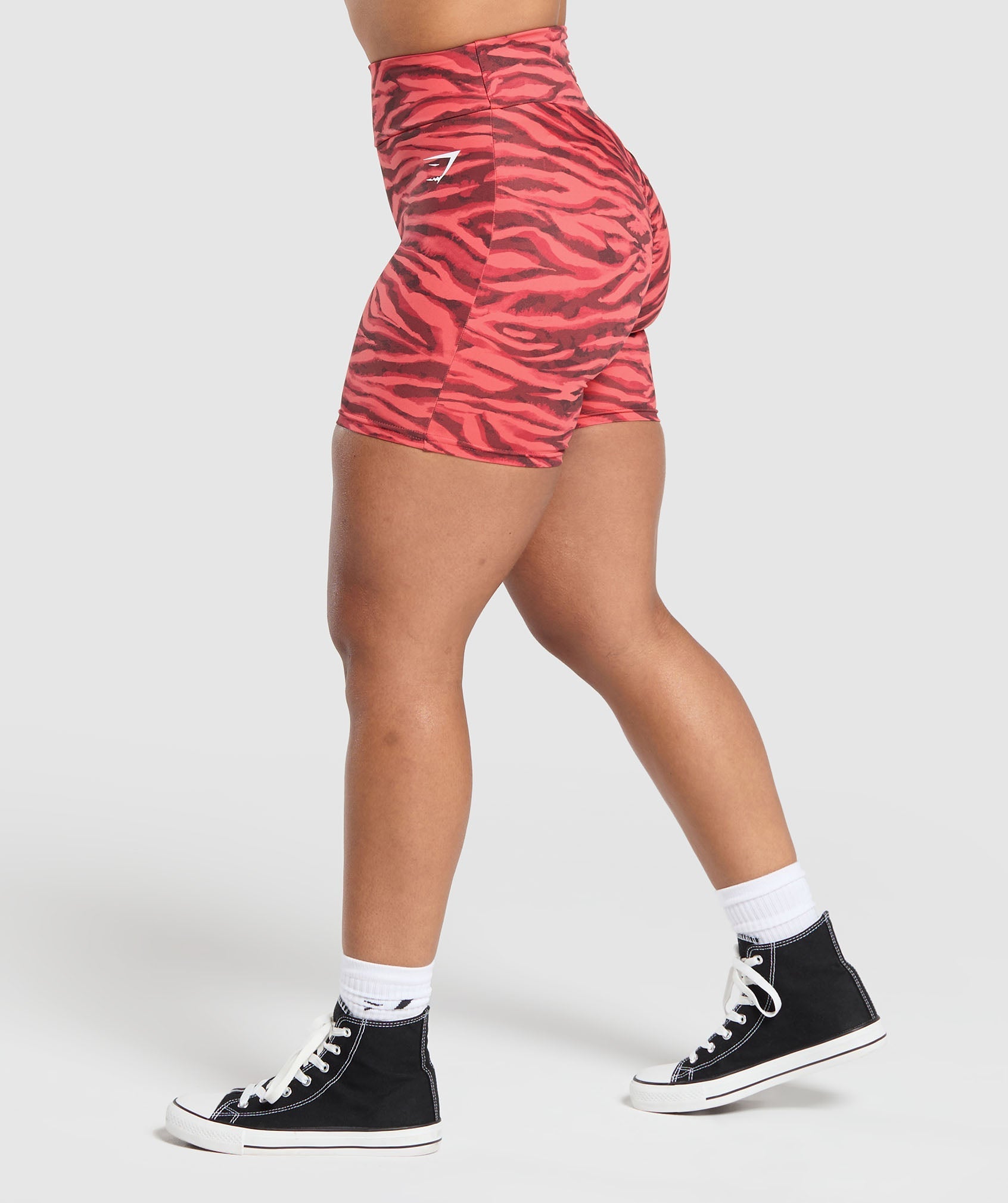 Reps Power Tight Shorts - Varsity Pink Print