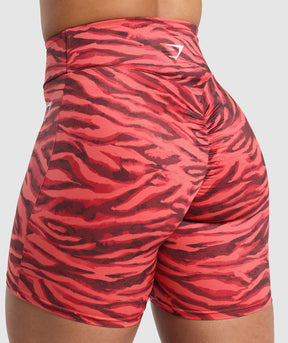 Reps Power Tight Shorts - Varsity Pink Print