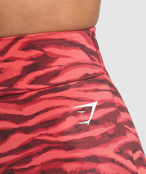 Reps Power Tight Shorts - Varsity Pink Print