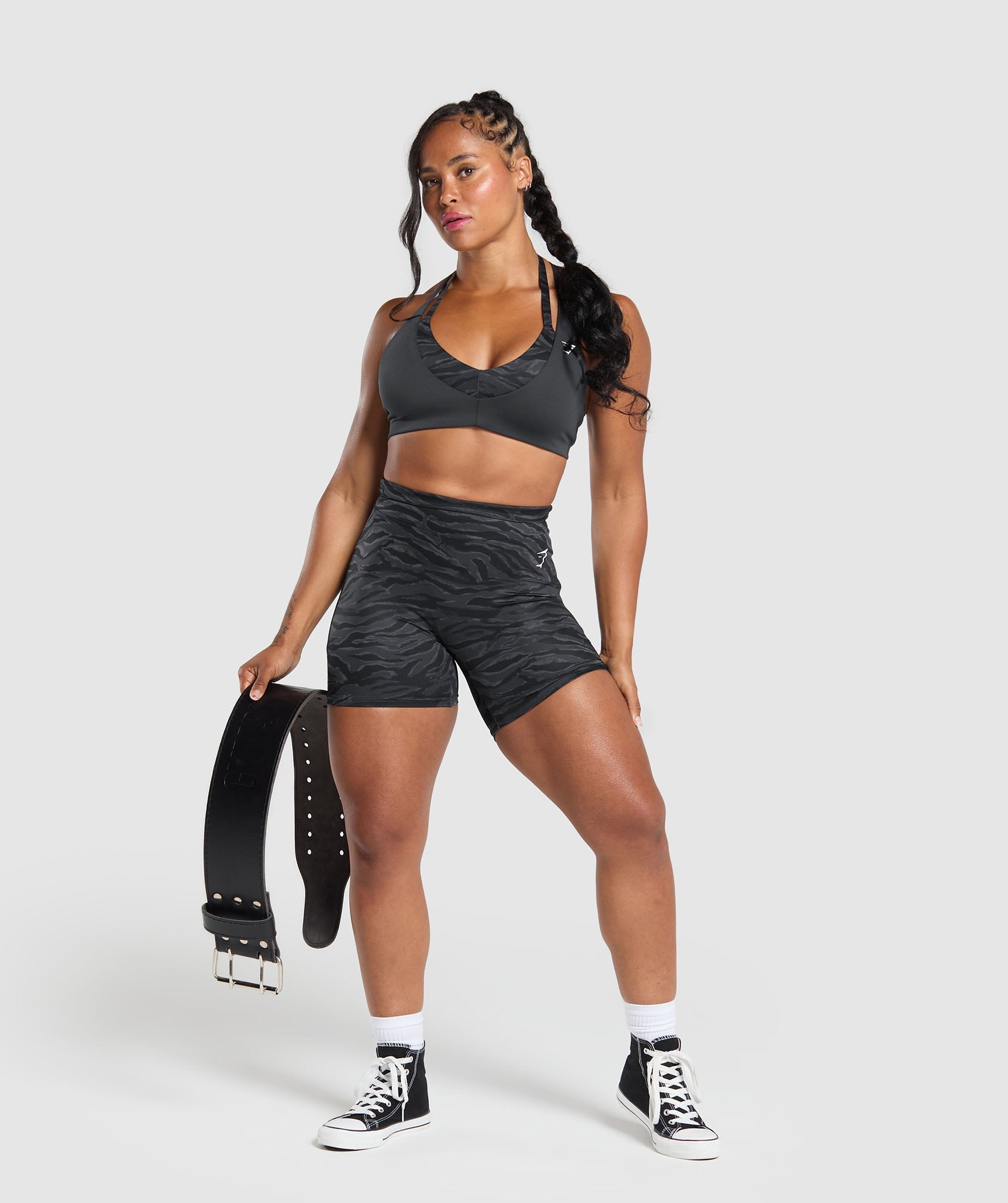 Reps Power Tight Shorts - Onyx Grey Print