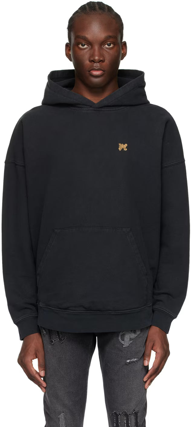 Black Burning Monogram Hoodie