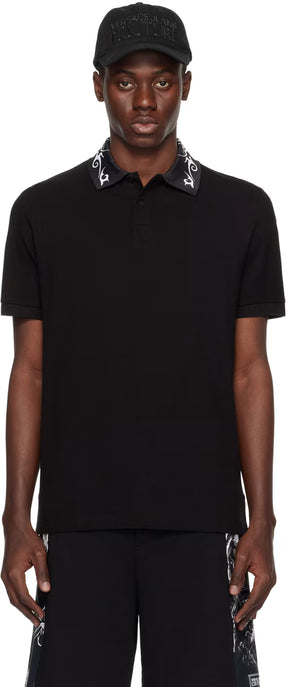 Black Printed Polo