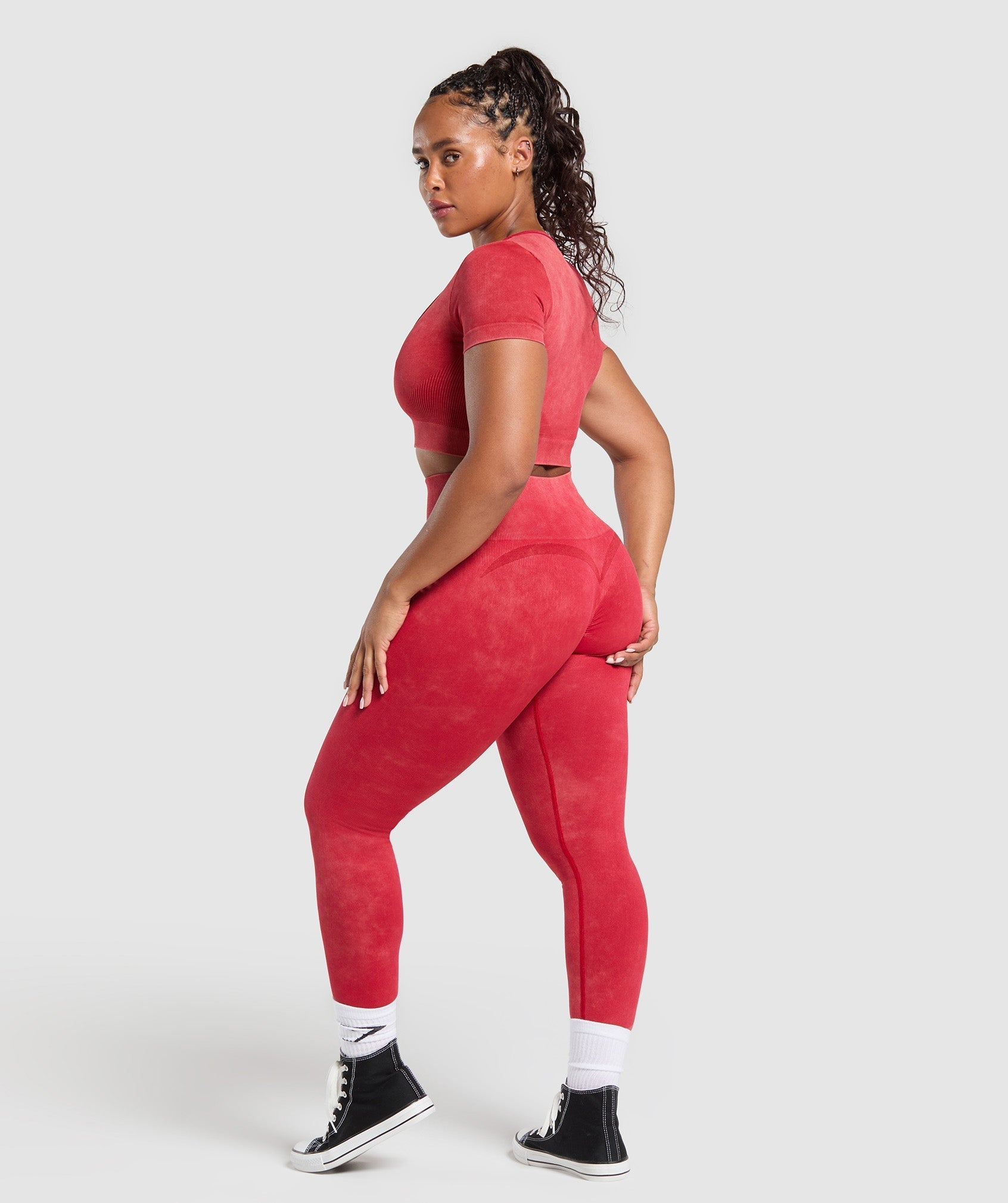 Gymshark Gains Seamless Leggings - Carmine Red
