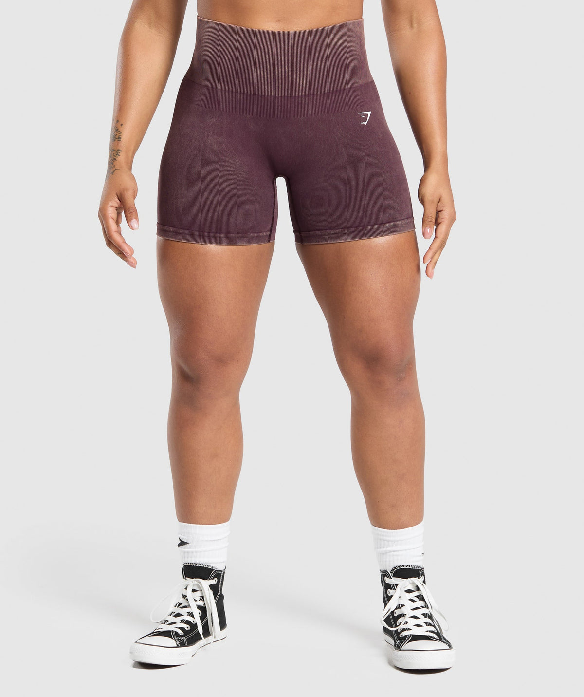 Gymshark Gains Seamless Washed Shorts - Depth Purple