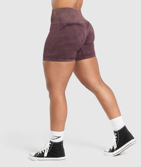 Gymshark Gains Seamless Washed Shorts - Depth Purple