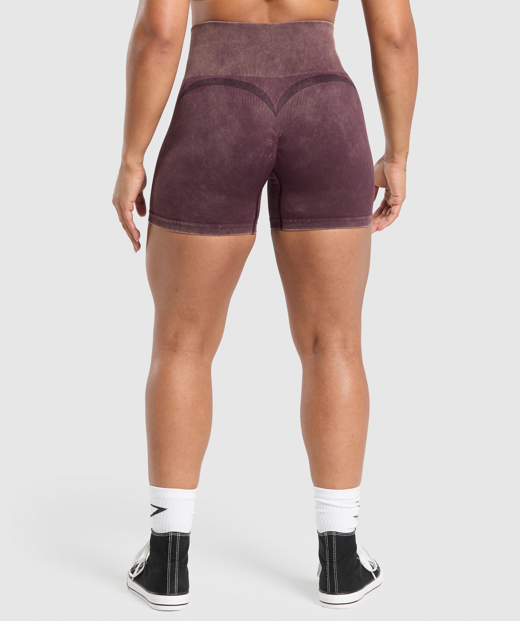 Gymshark Gains Seamless Washed Shorts - Depth Purple