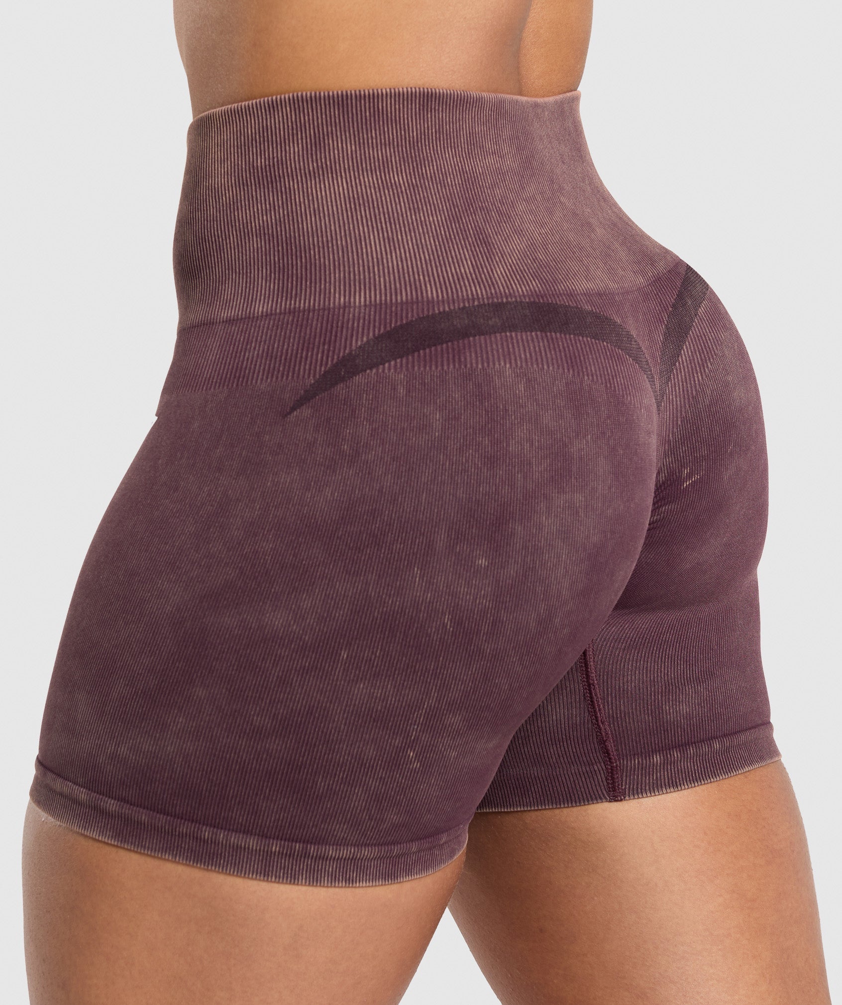 Gymshark Gains Seamless Washed Shorts - Depth Purple