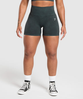 Gymshark Gains Seamless Washed Shorts - Black