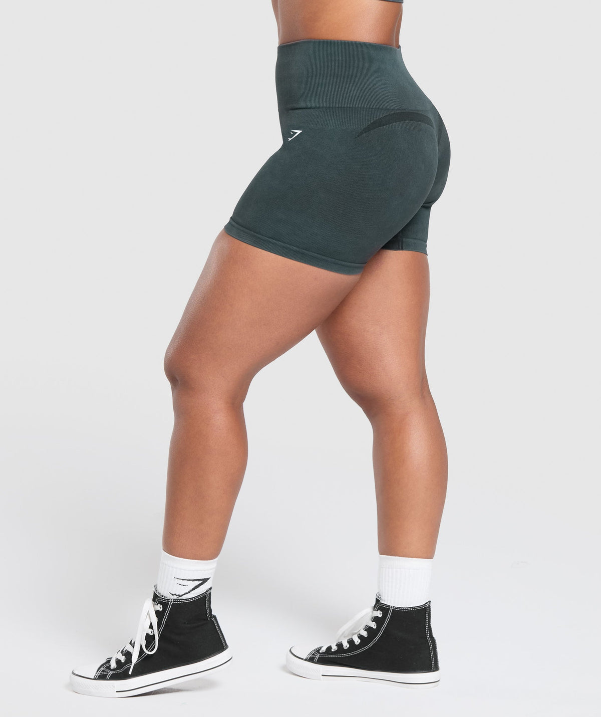 Gymshark Gains Seamless Washed Shorts - Black