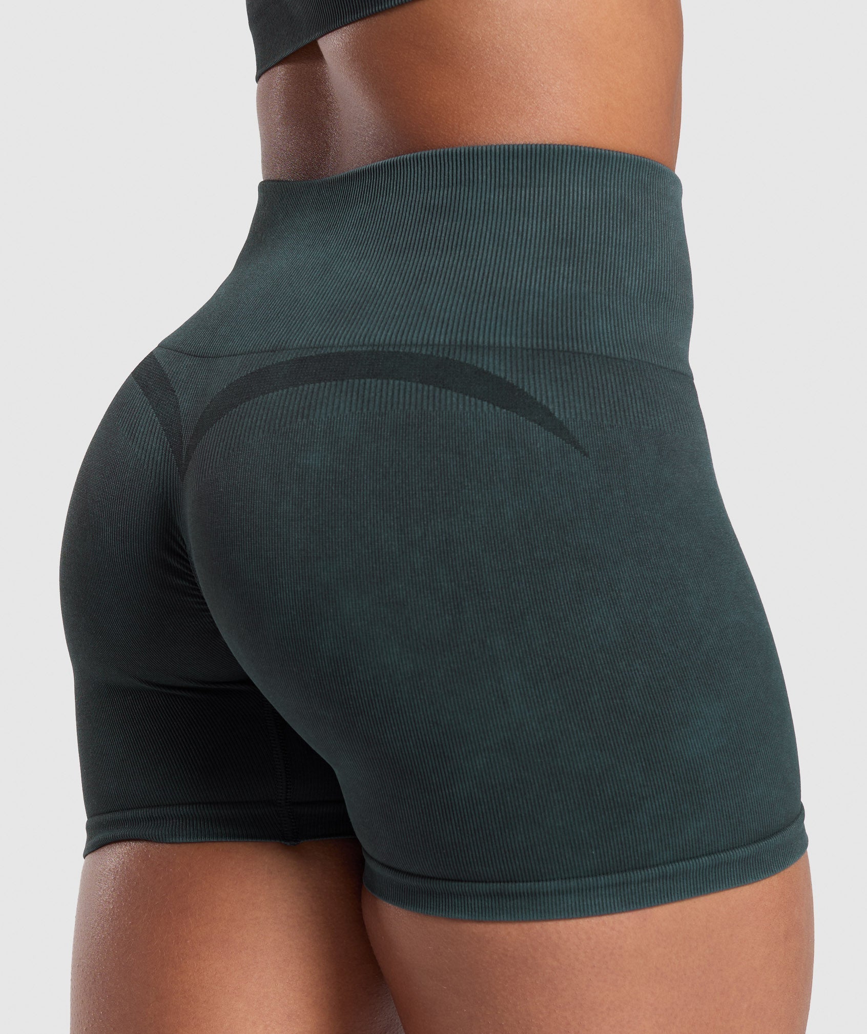 Gymshark Gains Seamless Washed Shorts - Black