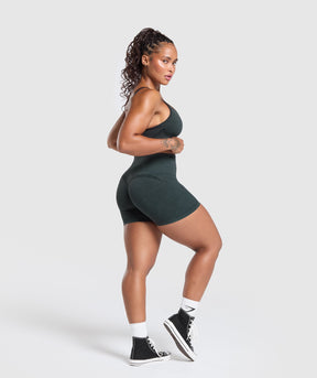 Gymshark Gains Seamless Washed Shorts - Black