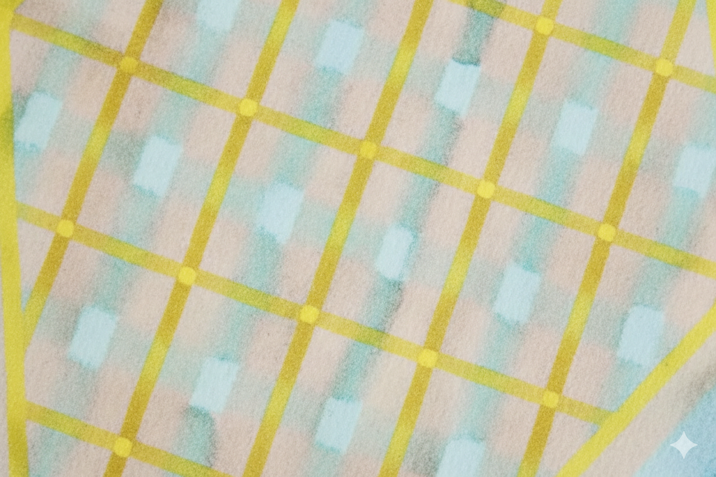 Maude Plaid Print Silk Diamond Scarf